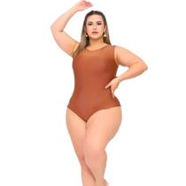 Body Kiara Plus Size Especial Moda Fashion Clássico Elegante Modela Barriga e cintura Veste 46 Ao 50