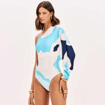 Body Lança Perfume Ombro Único Pr26 Azul Feminino