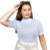 Body Liso Gola Alta Manga Curta Básico Cropie Blogueirinha