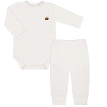 Body longo + Calça (Mijão) algodão egípcio Off-White Mini & Co. -