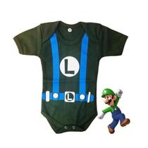 Body Luigi Mario Temáticos Infantil Personagens Mesversario Fantasia