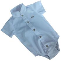 Body Luxo Branco Social Estilo Camisa Bebê Menino Ref. 2441 Body Luxo Branco Social Estilo Camisa Bebê Menino Ref. 2441