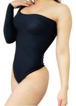 Body Luxo Manga Longa Um Ombro Só