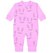 Body Macacão Bebê Suedine Longo Estampado Inverno Enxoval