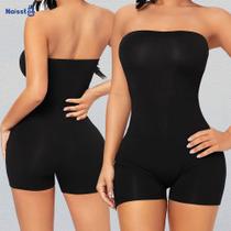 Body Macaquinho Feminino sem alça Costa Nua Bori Afina Cintura empina bumbum Cinta Modeladora