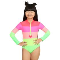 Body Maiô Biquini Siri Kids Colorido Kiara Aplic Electra Body Maiô Biquini Siri Kids Colorido Kiara Aplic Electra