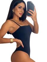 Body Maio Feminino Alcinha Decote Reto Sem bojo