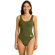 Body Maiô Feminino Natação Hidroginástica Adulto Regata Moda Praia Progne Sports - Verde