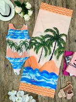 Body Maio + Pareo suplex grosso estampado