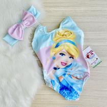 Body Maio Suplex Infantil Temático Cinderela Body Maio Suplex Infantil Temático Cinderela