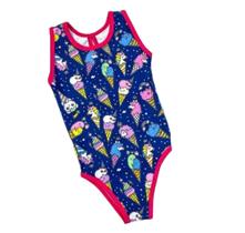 Body Maiô Uv 50+ Infantil Menina Bebê Moda Praia