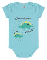 Body Manga Curta Bebê Dino REF:10313 - Kiko e Kika