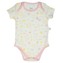 Body Manga Curta Estampado Sunshine Rosa - Hug BOD00951