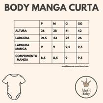 Body Manga Curta Liso MaGi Baby