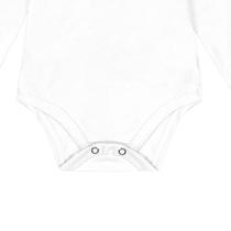 Body Manga Longa Bebê Unissex Em Cotton Brandili Baby Branco