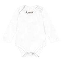 Body Manga Longa Bebê Unissex Em Cotton Brandili Baby Branco