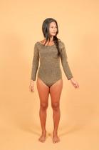 Body Manga Longa Brilhante Body Manga Longa Brilhante