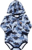 Body Manga Longa Com Capuz Masculino Sub. Marinho Tam P1-3 meses Dicanela