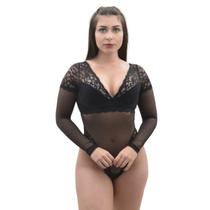 Body Manga Longa em Renda Maya Liebe . Body Manga Longa em Renda Maya Liebe .