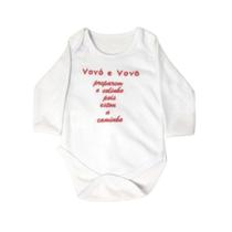 Body Manga Longa Fofinho Frase Vovó 424408