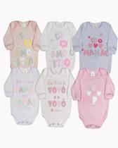 Body Manga Longa Frases Menina Bicho Molhado