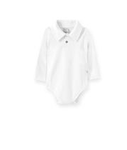 Body Manga Longa Gola Polo Branco Pingo Lelê 66258