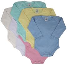 Body Manga Longa Liso Para Bebê Menino E Menina Body Manga Longa Liso Para Bebê Menino E Menina