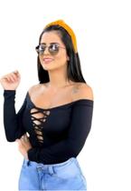 Body manga longa maryland ombro a ombro