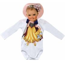 Body Manga Longa Mini Mix Princesa Branca De Neve Gbaby - GG