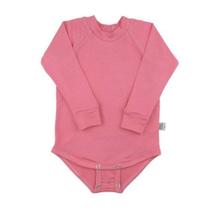 Body Manga Longa Modal Extensível Rosa Concuca