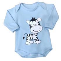 Body Manga Longa para Bebê Menino Desenho em Silk 100% Suedine Body Manga Longa para Bebê Menino Desenho em Silk 100% Suedine