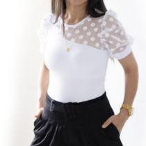 Body manga princesa em tule