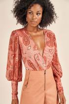 Body Mangas Bufantes Estampa Patchwork Andaluzia - Acostamento