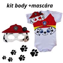 Body Marschal patrulha canina + Máscara/kit mesversario/fantasia patrulha