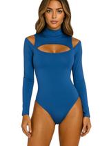 Body Maryland com Recorte no Peito e Gola Alta