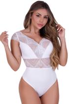 Body Mayte sem Bojo de Microfibra e Renda sem Arco Body Mayte sem Bojo de Microfibra e Renda sem Arco