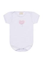 Body Menina Branco Manga Curta Vrasalon