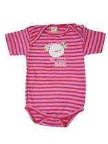 Body menina creep baby manga curta 100% algodão tam g 6 a 9 meses