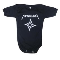 Body Metallica Bodie Macacão Bebê Mesversário Banda de Rock Md187 Body Metallica Bodie Macacão Bebê Mesversário Banda de Rock Md187