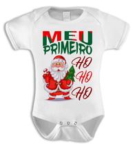 Body meu primeiro natal ho ho ho roupa bebe menino e menina