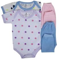 Body+mijão Roupa Bebe Infantil Recem Nascido 4 Peças Algodão - Batutinhas Baby