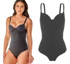 Body Modelador Alta Compressão Pós Parto Com Bojo Cinta