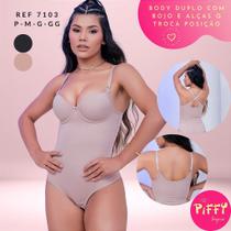 Body Modelador FRENTE DUPLA com Alças Ajustáveis
