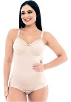 Body Modelador Pós Part Amamentação Compressor Fechado Sem Abertura Alça Fina