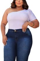 Body mula manca bufante feminino plus size com bojo elegante