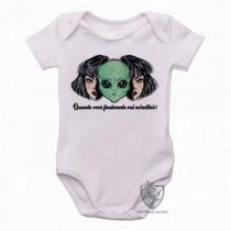 body nenê criança roupa bebê Aliens Quando você vai acreditar