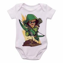 body nenê criança roupa bebê Arqueiro Verde