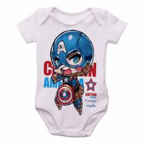 body nenê criança roupa bebê Capitão América