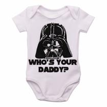 body nenê criança roupa bebê Darth Vader Daddy