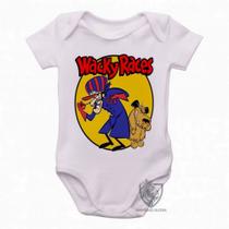 body nenê criança roupa bebê Dick Vigarista Mutley amarelo